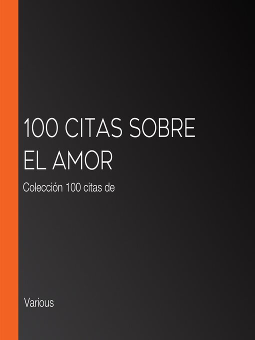 Cover image for 100 citas sobre el amor